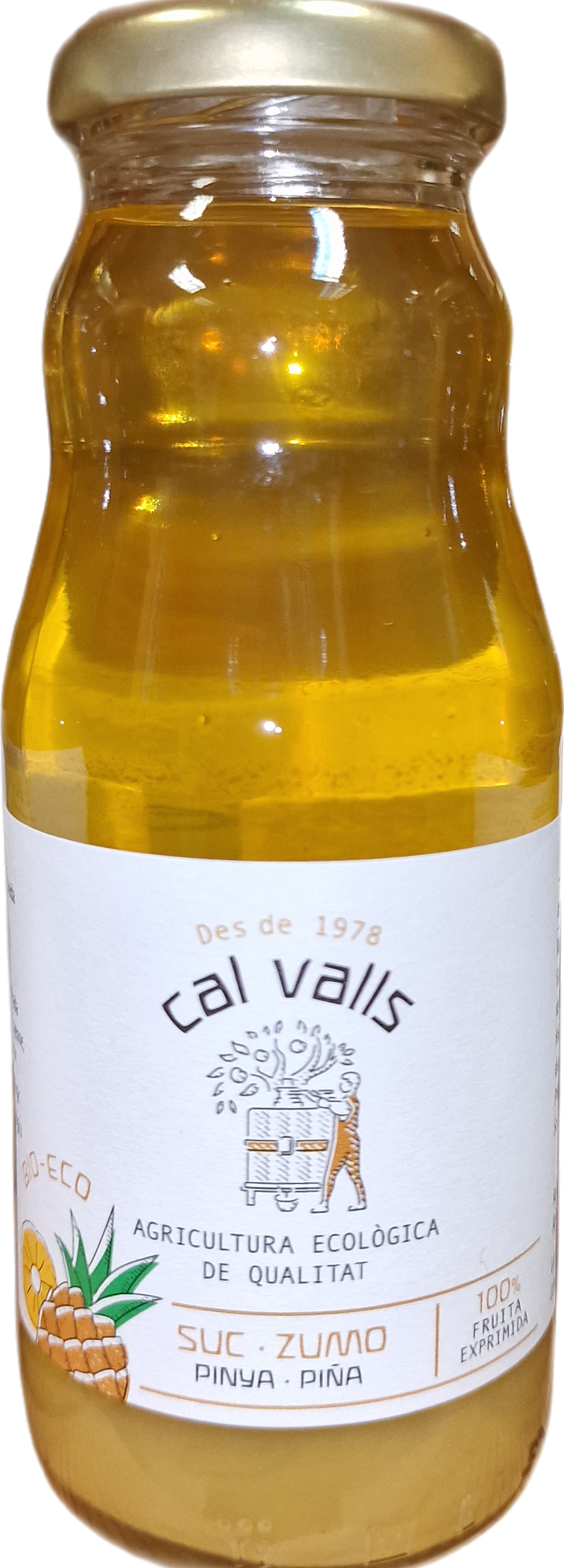 Zumo de piña ecológico (envase de cristal) 200 ml
