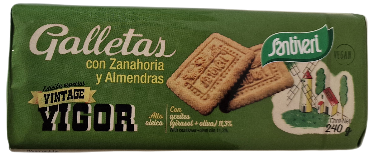 Galletas de zanahoria y almendras 240gr