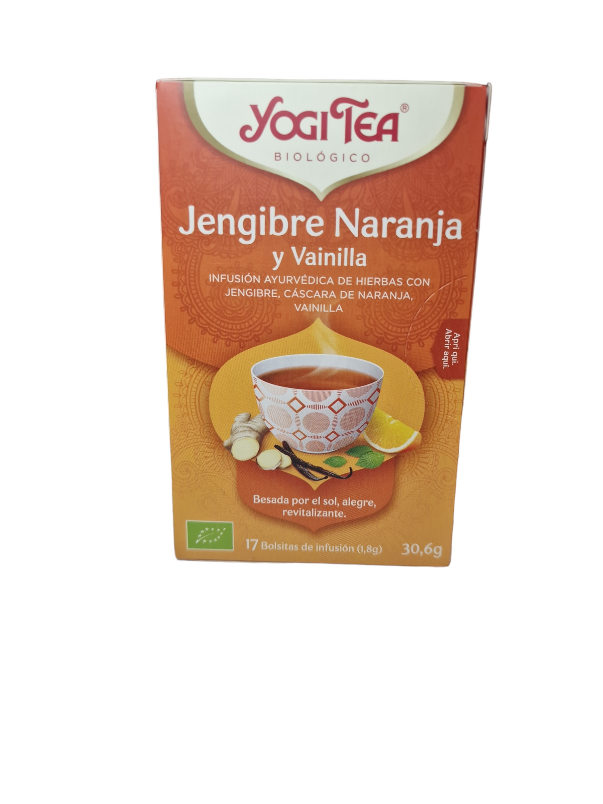 Yogi Tea Jengibre, Naranja y Vainilla