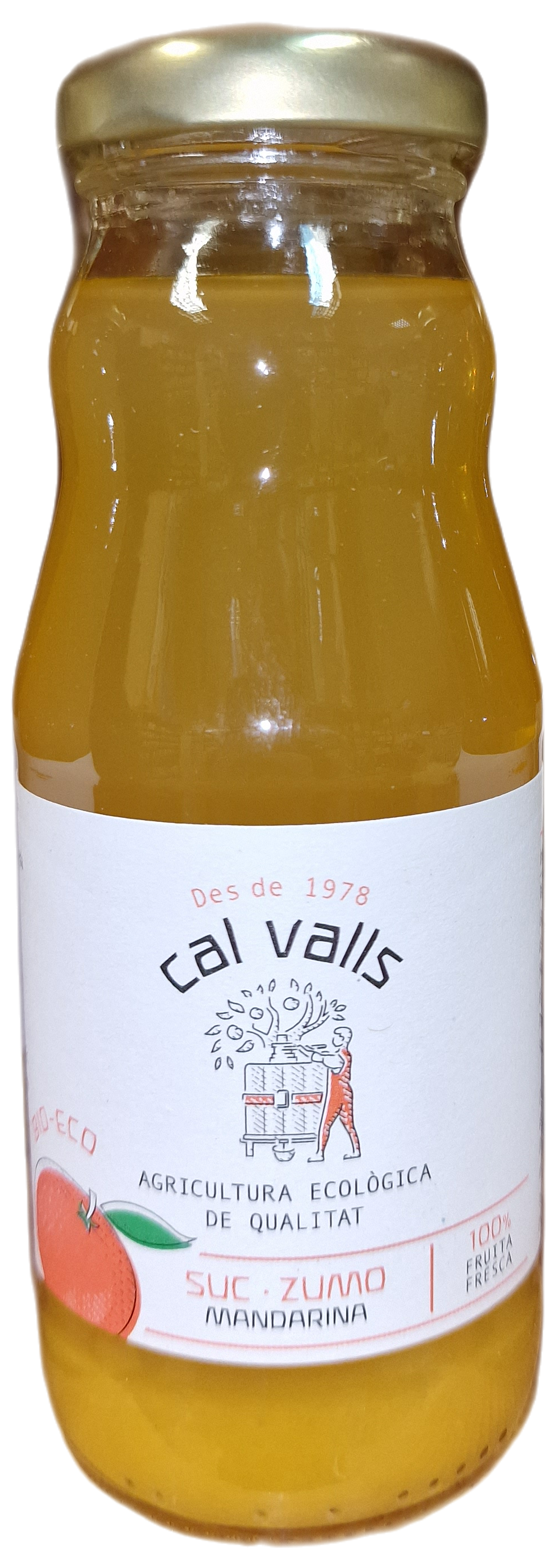 Zumo de mandarina ecológico (envase de cristal) 200 ml
