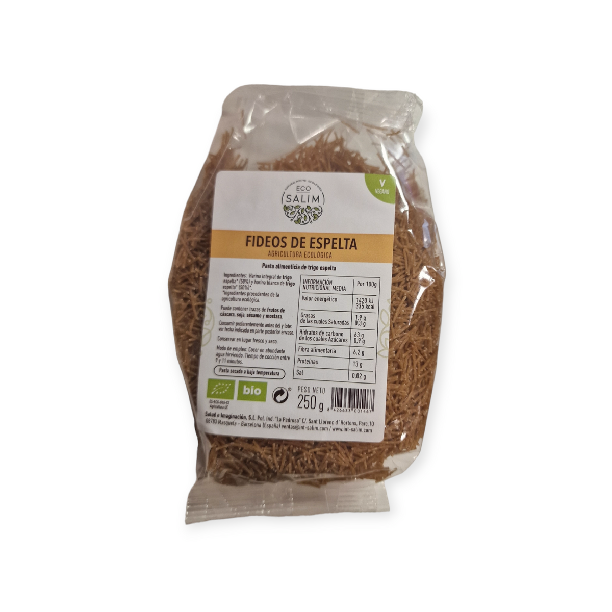 Fideos de espelta