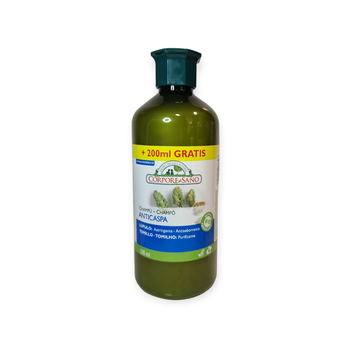 CHAMPU AHORRO ANTICASPA lupulo-tomillo 300ml+200ml