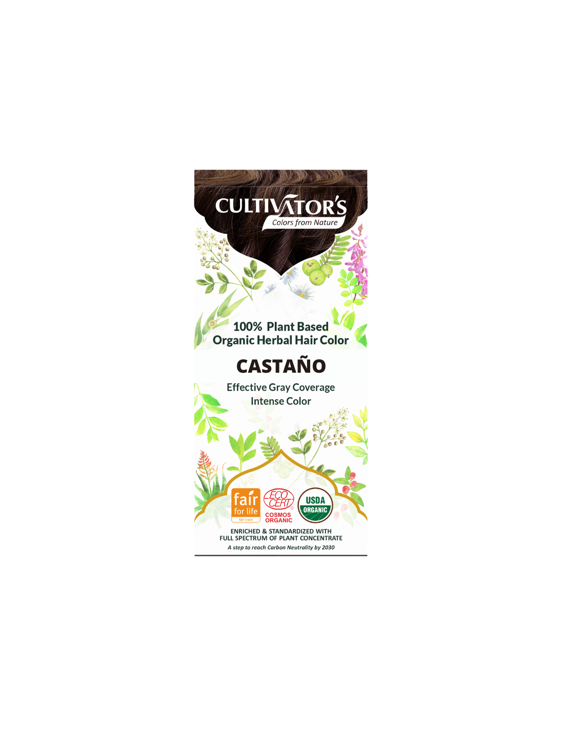 Tinte orgánico Castaño 100 gr. CULTIVATORS