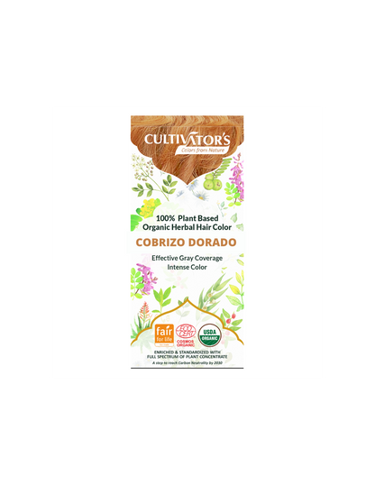 Tinte orgánico Cobrizo Dorado 100 gr. CULTIVATORS