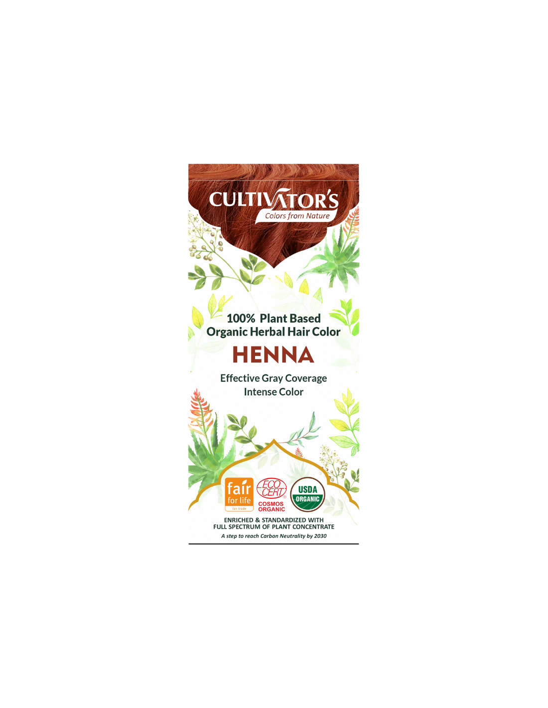 Tinte orgánico Henna 100 gr. CULTIVATORS